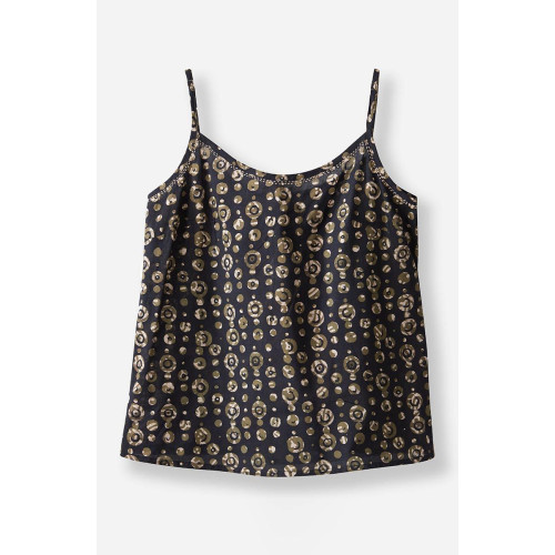 Adjustable Straps Cami - Black/Natural