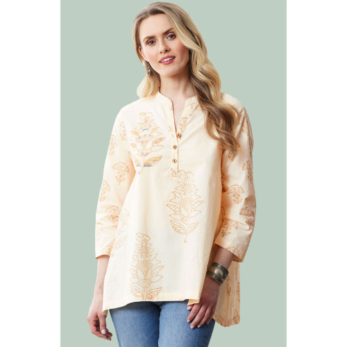 Priyanka Organic Tunic - Warm white