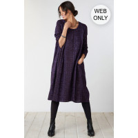 Premila Pull-Over Scoop-Neck Midi Dress - Aubergine