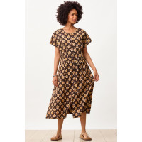 Jalpa Drop Waist Button-Down Maxi Dress - Black/Multi