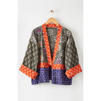Sikkim Unstructured Boxy Jacket - Fossil/Multi