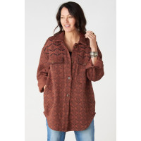 Nadiad Quilted Shirt Jacket - Redrock