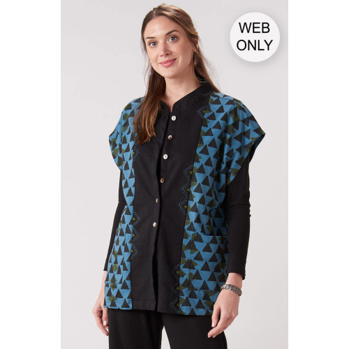 Manashi Organic Vest - Winter sky/Black Manashi Organic Vest - Winter sky/Black