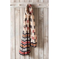 Scarf - Tan/Multi